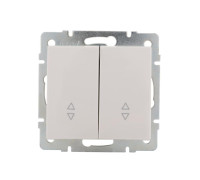 Переключатель проходной 2-кл. СП Rain IP20 механизм бел. LEZARD 703-0288-106