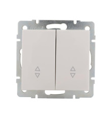 Переключатель проходной 2-кл. СП Rain IP20 механизм бел. LEZARD 703-0288-106