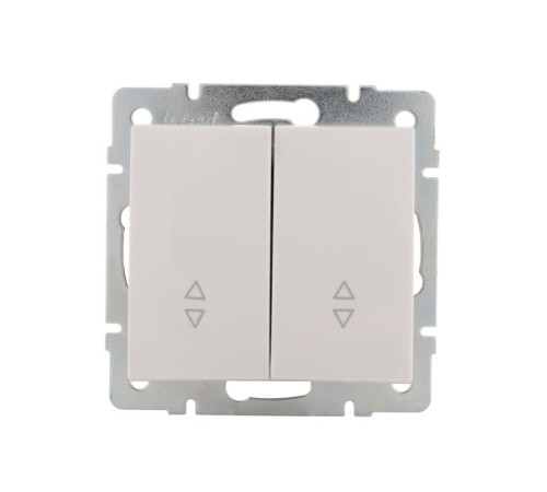 Переключатель проходной 2-кл. СП Rain IP20 механизм бел. LEZARD 703-0288-106