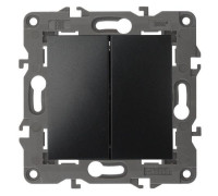 Выключатель 2-кл. СП Elegance 14-1104-05 10А IP20 250В 10AX механизм антрацит Эра Б0034234