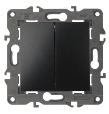 Выключатель 2-кл. СП Elegance 14-1104-05 10А IP20 250В 10AX механизм антрацит Эра Б0034234