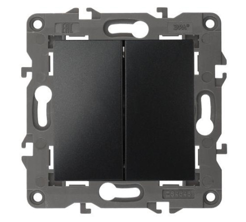 Выключатель 2-кл. СП Elegance 14-1104-05 10А IP20 250В 10AX механизм антрацит Эра Б0034234