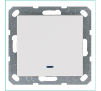 Выключатель 1-кл. 10А IP20 с подсветкой механизм бел. глянцевый Jasmart G3011NW