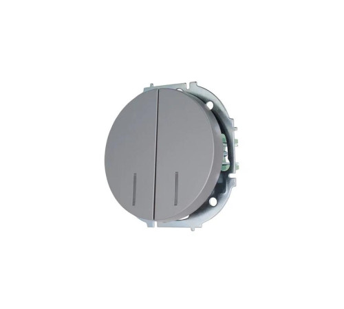 Выключатель 2-кл. СП OSEN 10А IP20 с подсветкой механизм сер. матов. LEZARD 743-7488-112