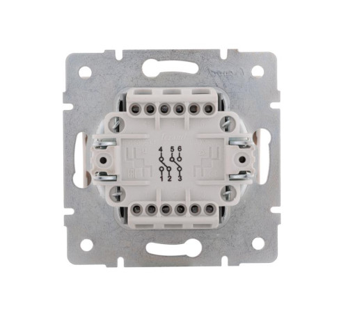 Переключатель проходной 2-кл. СП Rain IP20 механизм бел. LEZARD 703-0288-106