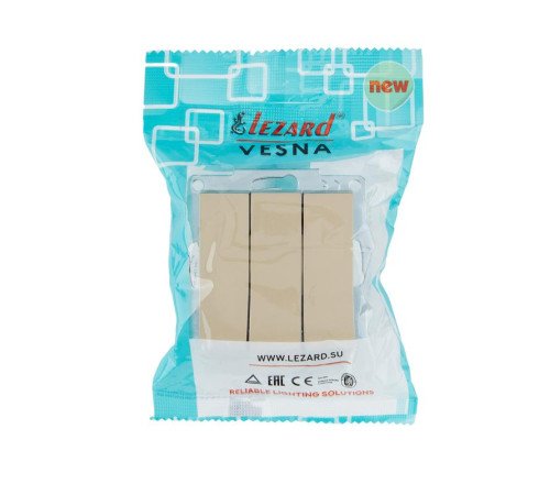 Выключатель тройной VESNA зол. LEZARD 742-3688-109