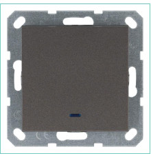 Выключатель 1-кл. 10А IP20 с подсветкой механизм мокко Jasmart G3011NZ