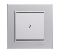 Переключатель проходной 1-кл. СП Karea 10А IP20 сереб. Makel 56065005