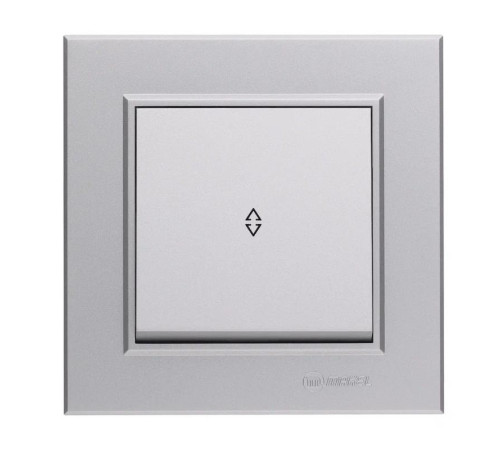 Переключатель проходной 1-кл. СП Karea 10А IP20 сереб. Makel 56065005