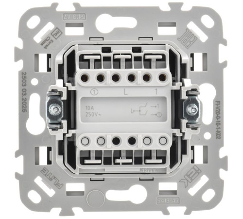 Выключатель 2-кл. СП FLITE ВС12-1-0-ФлЧ 10А механизм черн. IEK FI-V20-0-10-1-K02