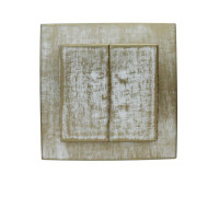 Выключатель 2-кл. СП Palazzo Vintage бел./зол. Duwi 26582 5