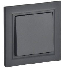 Выключатель 1-кл. СП BRITE ВСР10-1-0-БрГ 10А в сборе графит IEK BR-V10-0-10-K53-F
