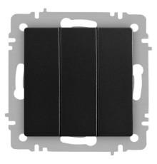 Выключатель Accent 6-106-05 тройной 10А-250В IP20 СУ AL/CU антрацит Intro Б0063540