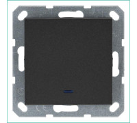 Выключатель 1-кл. 10А IP20 с подсветкой механизм антрацит Jasmart G3011NB