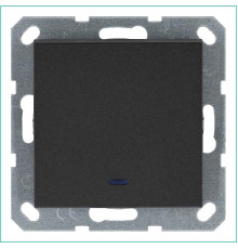 Выключатель 1-кл. 10А IP20 с подсветкой механизм антрацит Jasmart G3011NB