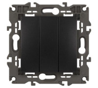 Выключатель 3-кл. СП Elegance 14-1107-05 10А IP20 250В 10AX механизм антрацит Эра Б0034254