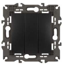 Выключатель 3-кл. СП Elegance 14-1107-05 10А IP20 250В 10AX механизм антрацит Эра Б0034254
