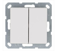 Переключатель перекрестный 2-кл. 10А IP20 механизм бел. глянцевый Jasmart G3014W