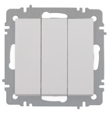 Выключатель Intro Accent 6-106-01 тройной 10А-250В IP20 СУ AL/CU бел. Intro Б0063531