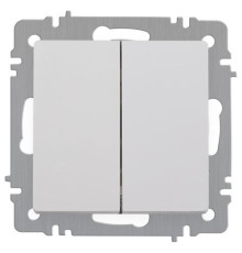 Выключатель Intro Accent 6-104-01 двойн. 10А-250В IP20 СУ AL/CU бел. Intro Б0063452
