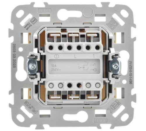 Выключатель 2-кл. СП FLITE ВС12-1-0-ФлСл 10А механизм сливочный IEK FI-V20-0-10-1-K86
