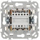 Выключатель 2-кл. СП FLITE ВС12-1-0-ФлСл 10А механизм сливочный IEK FI-V20-0-10-1-K86