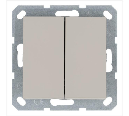 Переключатель перекрестный 2-кл. 10А IP20 механизм тауп Jasmart G3014T