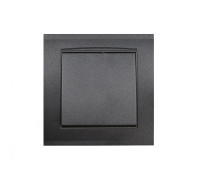 Выключатель 1-кл. СП Бриллиант 10А IP20 в сборе графит Universal 7947366-Gr