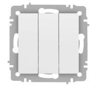 Выключатель Accent 6-106-01М тройной 10А-250В IP20 СУ AL/CU бел. матов. Intro Б0063532