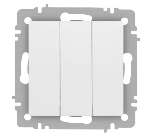 Выключатель Accent 6-106-01М тройной 10А-250В IP20 СУ AL/CU бел. матов. Intro Б0063532