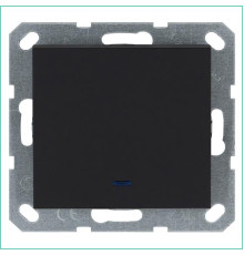 Выключатель 1-кл. 10А IP20 с подсветкой механизм черн. матовый soft touch Jasmart G3011NPB