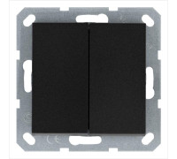 Переключатель перекрестный 2-кл. 10А IP20 механизм антрацит Jasmart G3014B