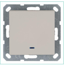 Выключатель 1-кл. 10А IP20 с подсветкой механизм тауп Jasmart G3011NT