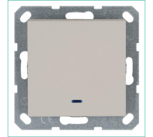 Выключатель 1-кл. 10А IP20 с подсветкой механизм тауп Jasmart G3011NT