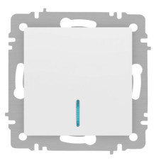 Выключатель Accent 6-102-01М с подсветкой 10А-250В IP20 СУ AL/CU бел. матов. Intro Б0063466