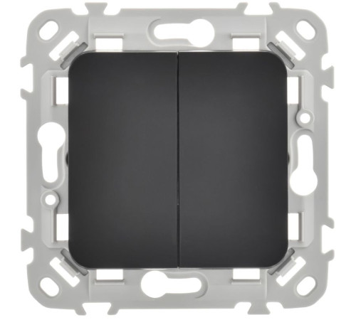 Выключатель 2-кл. СП FLITE ВС12-1-0-ФлЧ 10А механизм черн. IEK FI-V20-0-10-1-K02