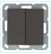Переключатель проходной 2-кл. 10А IP20 механизм мокко Jasmart G3022Z