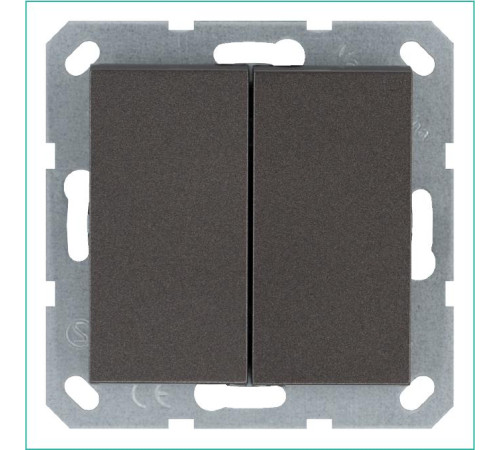 Переключатель проходной 2-кл. 10А IP20 механизм мокко Jasmart G3022Z