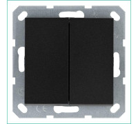 Переключатель проходной 2-кл. 10А IP20 механизм антрацит Jasmart G3022B