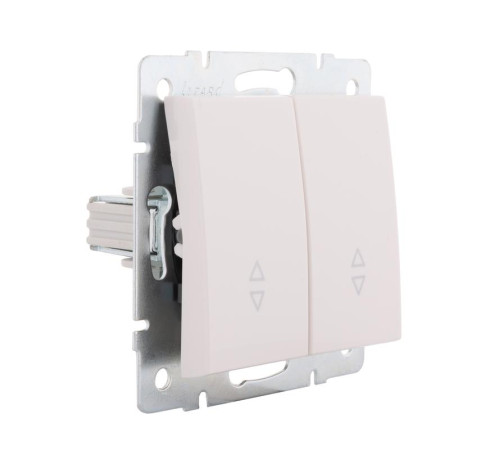 Переключатель проходной 2-кл. СП Rain IP20 механизм бел. LEZARD 703-0288-106