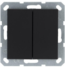 Выключатель 2-кл. 10А IP20 механизм черн. матовый soft touch Jasmart G3023PB