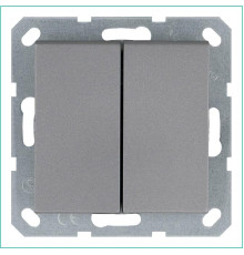 Переключатель проходной 2-кл. 10А IP20 механизм алюм. Jasmart G3022S