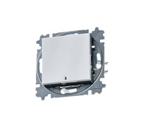 Выключатель 1-кл. СП Levit IP20 с подсветкой бел./дым. черн. ABB 2CHH590146A6062