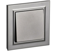 Выключатель 1-кл. СП BRITE ВСР10-1-0-БрС 10А в сборе сталь IEK BR-V10-0-10-K46-F