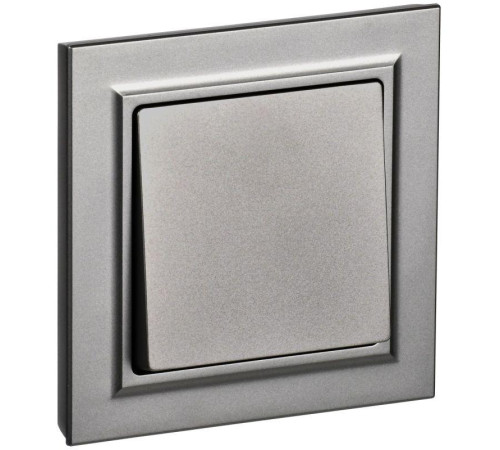 Выключатель 1-кл. СП BRITE ВСР10-1-0-БрС 10А в сборе сталь IEK BR-V10-0-10-K46-F Выключатель 1-кл. СП BRITE ВСР10-1-0-БрС 10А в сборе сталь IEK BR-V10-0-10-K46-F