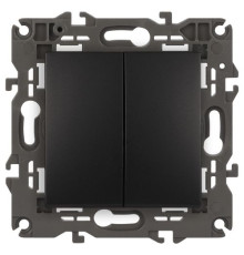Переключатель 2-кл. СП Elegance 14-1106-05 10А IP20 250В 10AX механизм антрацит Эра Б0034247