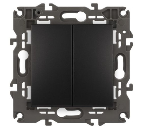 Переключатель 2-кл. СП Elegance 14-1106-05 10А IP20 250В 10AX механизм антрацит Эра Б0034247