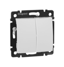 Переключатель проходной 2-кл. СП Valena 10А IP31 250В механизм бел. IEK 774408