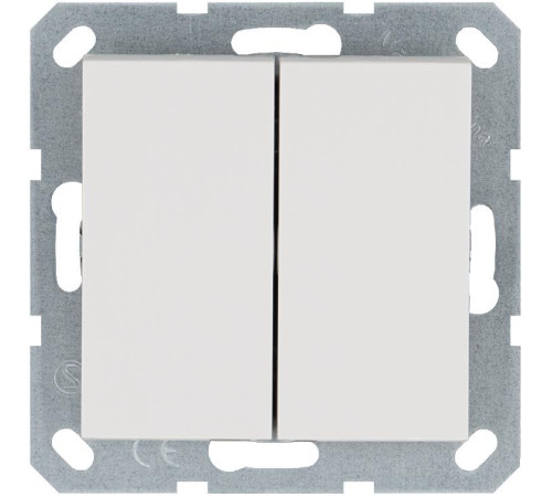 Выключатель 2-кл. 10А IP20 механизм бел. глянцевый Jasmart G3023W