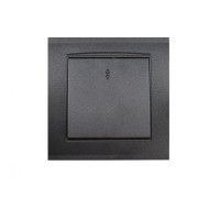 Переключатель проходной 1-кл. СП Бриллиант 10А IP20 в сборе графит Universal 7947373-Gr
